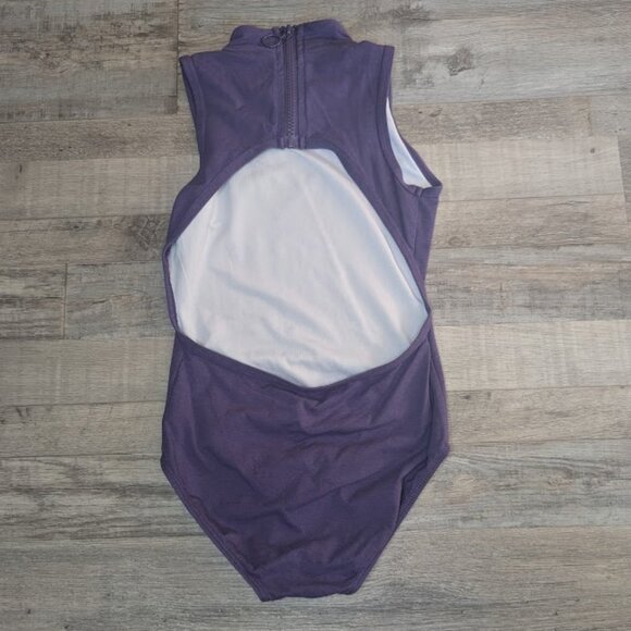 Danznmotion * Mock Neck Leotard * Child 8-10 - Picture 2 of 6